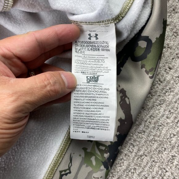 Under ARMOUR UA Camo Hoodie Sweater Men Size Extra Large XL Green Camouflage - Picture 6 of 11